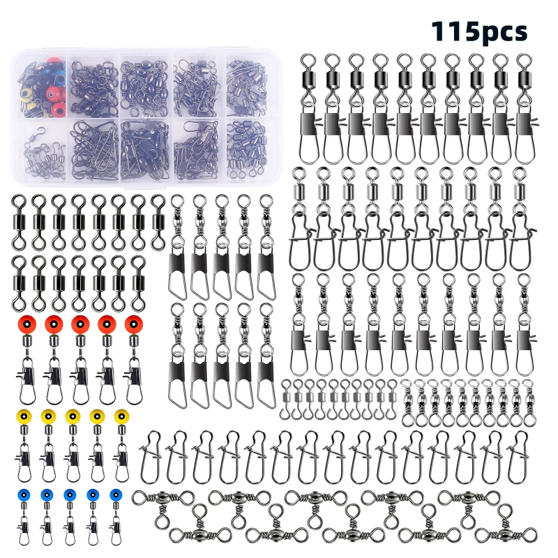 115pcs Fishing Swivel Connecto - Fishing Lure Kit 리뷰 및 가격