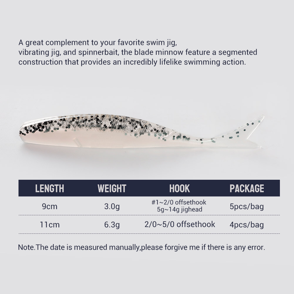 NOEBY Soft Lure Blade Minnow 9 - Fishing Lure Blade Bait 리뷰 및 가격