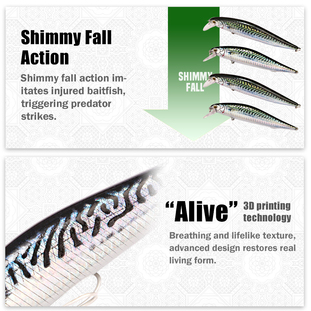 B&U Long Casting Sinking Minno - Fishing Lure Jerkbait 리뷰 및 가격