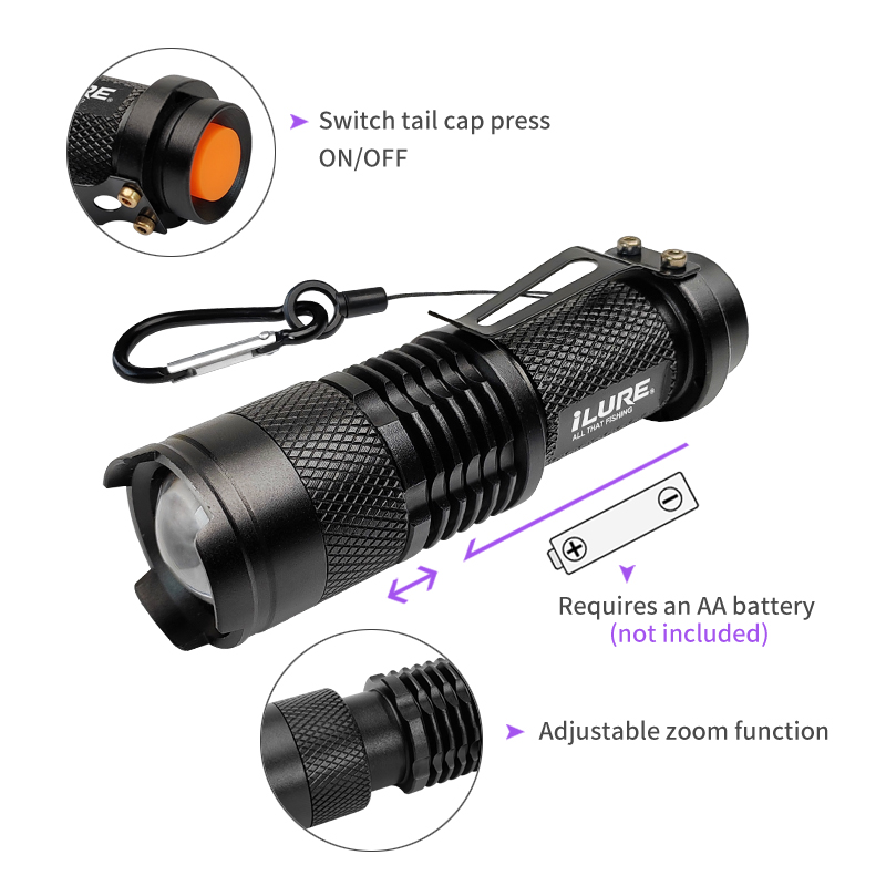 Mini UV Flashlight 395nm Ultra - Fishing Lure Kit 리뷰 및 가격