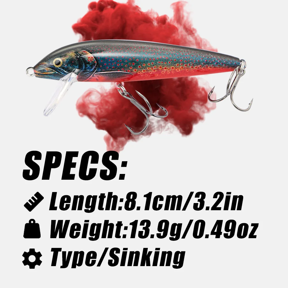 B&U 80mm Sinking Minnow Wobbli - Fishing Lure Jerkbait 리뷰 및 가격