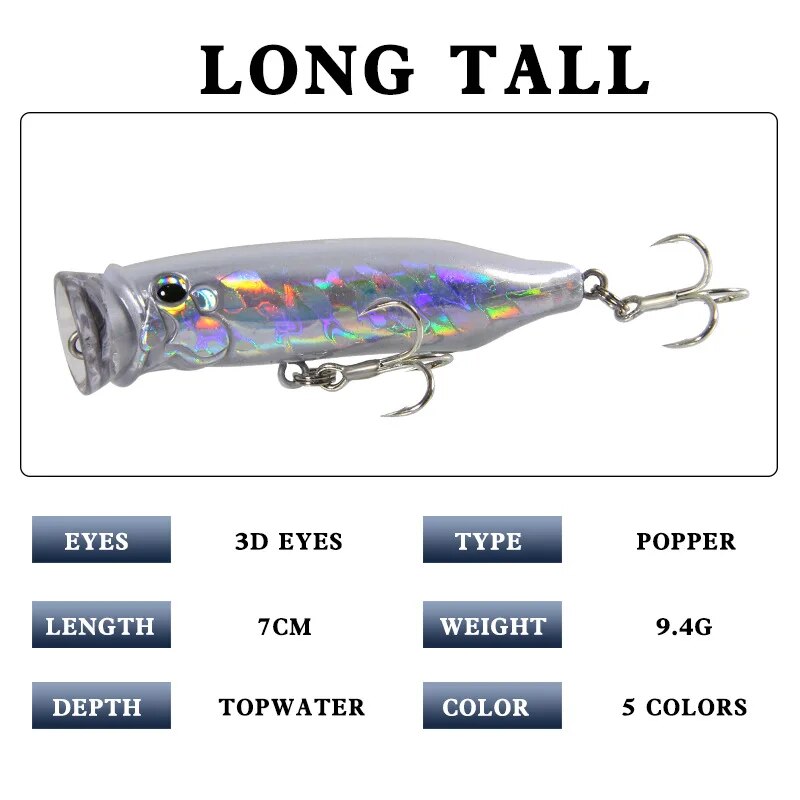 1Pcs Fishing Lures 7cm/9.4g Po - Fishing Lure Topwater 리뷰 및 가격