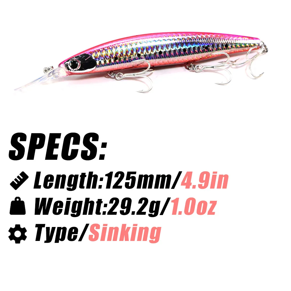 B&U 125mm Sinking Minnow Sea F - Fishing Lure Crankbait 리뷰 및 가격