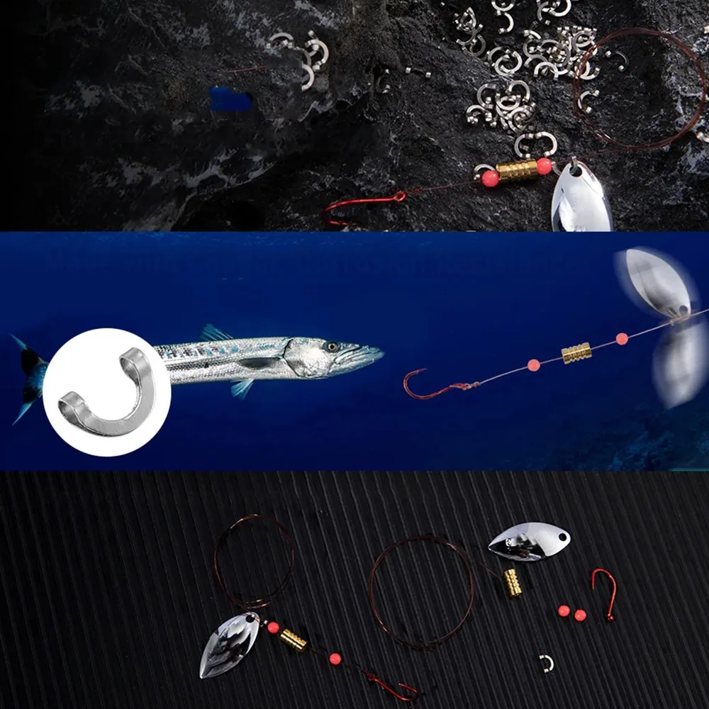 100pcs Fishing U Shaped Fixed  - Fishing Lure Spinner 리뷰 및 가격